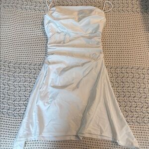 Windsor White Satin Mini Dress